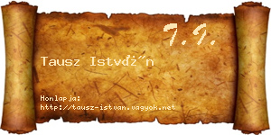 Tausz István névjegykártya